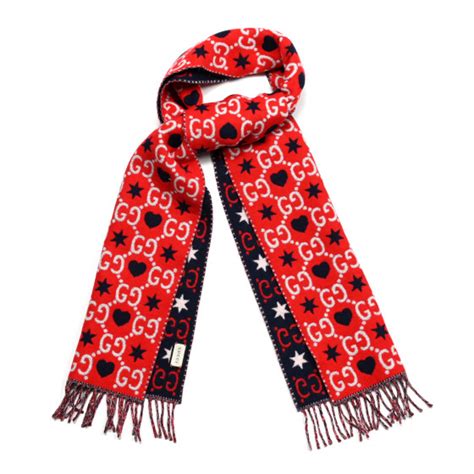 gucci gg scarf with hearts|Gucci scarf price.